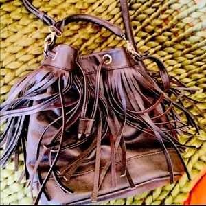 Black fringe purse